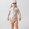 Best Pirce ✔️ Bare and Boho Protective Swimwear Rashie & Flap Hat Set - Babies Pastel Fronds ❤️