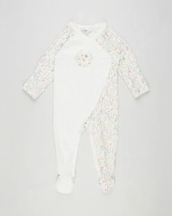 Outlet 🛒 Bebe by Minihaha Grace Print LS Wrap Romper - Babies 👏