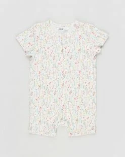 Top 10 😍 Bebe by Minihaha Grace SS Zip Romper - Babies Grace Print 💯