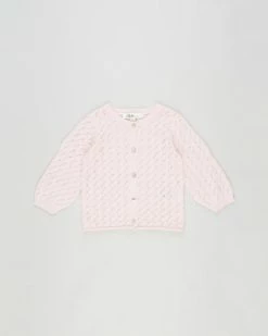 Best Pirce 🛒 Bebe by Minihaha Pointelle Cardigan - Babies Pale Pink 🔥