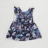 New 👍 Bebe by Minihaha Liberty Tuck 👗 Dress - Babies Navy Bouquet 😀