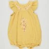 Buy 👏 Bebe by Minihaha Izzie Embroidered Romper - Babies Yellow 🥰