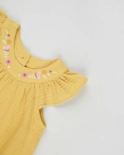 Buy 👏 Bebe by Minihaha Izzie Embroidered Romper - Babies Yellow 🥰 -Baby Online store http3A2F2Fstatic.theiconic.com .au2Fp2Fbebe by minihaha 3389 0455231 3