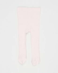 Promo 🔔 Bebe by Minihaha Pointelle Tights - Babies-Kids Pale Pink 🎁