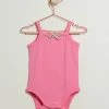Wholesale 😍 Bebe by Minihaha Liberty Trim Singlet Bodysuit - Babies Hot Pink 🌟