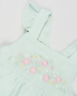 Promo 💯 Bebe by Minihaha Maisie Embroidered Frill Bodysuit - Babies Green ⭐ -Baby Online store http3A2F2Fstatic.theiconic.com .au2Fp2Fbebe by minihaha 5902 8845231 3