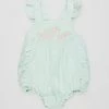 Promo 💯 Bebe by Minihaha Maisie Embroidered Frill Bodysuit - Babies Green ⭐