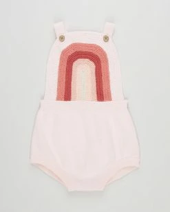 Outlet ✔️ Bebe by Minihaha Grace Rainbow Knit Bodysuit - Babies Pink Rainbow 💯