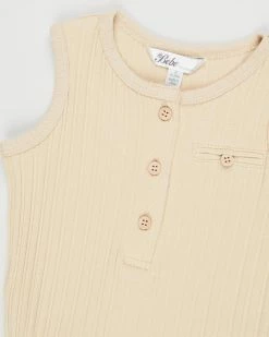 Promo ⭐ Bebe by Minihaha Jordan Rib Sleeveless Romper - Babies Natural ⭐ -Baby Online store http3A2F2Fstatic.theiconic.com .au2Fp2Fbebe by minihaha 7981 0345231 3