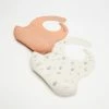 Deals 🎉 Bebe by Minihaha 2 Pack Silicone Bibs - Babies Koala Print & Brick ✨