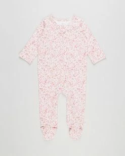 Coupon 🌟 Bebe by Minihaha Floral Organic Long Sleeve Romper - Babies 👏