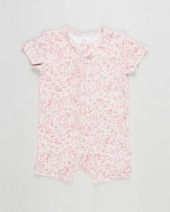Outlet 👍 Bebe by Minihaha Floral Organic Short Sleeve Romper - Babies ⌛
