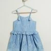 Hot Sale 🎁 Bebe by Minihaha Embroidery Chambray 👗 Dress - Babies Indigo 🧨