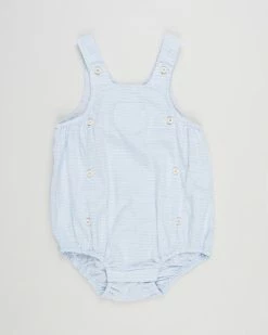 Buy 😍 Bebe by Minihaha Button Front Romper - Babies Pale Blue 💯