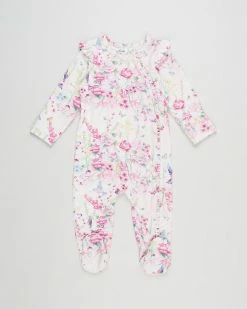 Coupon ❤️ Bebe by Minihaha Fleur Long Sleeve Zip Romper - Babies Print 🎁