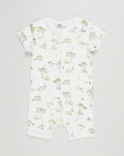 Promo 🎉 Bebe by Minihaha Jordan SS Zip Romper - Babies Print 👏