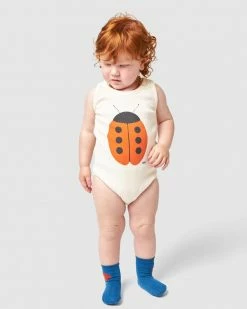 Best deal 🔔 Bobo Choses Ladybug Sleeveless Bodysuit - Babies Off White ⌛