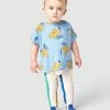 Deals 😀 Bobo Choses Sniffy 🦮 Dog All Over Short Sleeve T-Shirt - Babies Light Blue 🌟