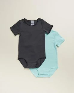 Flash Sale ✔️ Bonds Baby Wondercool Eyelet SS Bodysuit 2-Pack - Babies Surfari Wave & Solar System 😍