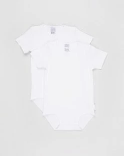 Cheap 🛒 Bonds Baby Short Sleeve Bodysuit 2 Pack - Babies White & White ⌛