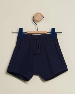 Flash Sale 🎁 Bonds Baby Plain Stretch Rib Shorts - Babies Black Sea 🧨