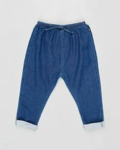 Outlet ✨ Bonds Baby Terry Denim Pants - Babies-Kids Mid Blue Chambray 😍