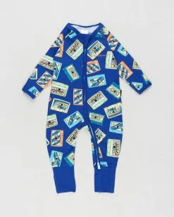 Discount ⭐ Bonds Baby Zip Wondersuit - Babies Mix Tape Blue Mountain ❤️