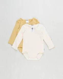 Top 10 🧨 Bonds Baby Organics Long Sleeve Bodysuit 2-Pack - Babies Sun Child Mustard Rush & Macadamia 🎉