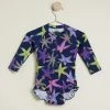 Discount ✨ Bonds Baby Long Sleeve Frill Rashie - Babies Centric Starfish Navy 🔥