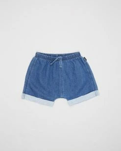 Top 10 😍 Bonds Baby Terry Denim Shorts - Babies Mid Blue Chambray 🥰