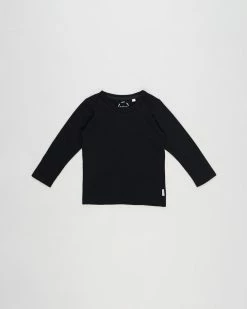 Promo 🧨 Bonds Baby Long Sleeve Aussie Cotton Crew Tee - Babies Nu Black 🔥