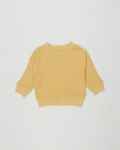 Outlet 🌟 Bonds Baby Waffle Pullover - Babies Mustard Rush ⌛
