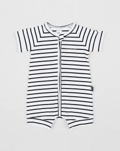 Best Pirce 🎁 Bonds Baby Short Sleeve Romper - Babies White & Black 🎉