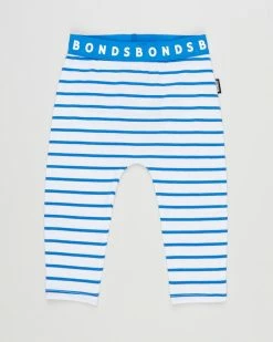 Cheap ✔️ Bonds Baby Stretchies Leggings - Babies White & Cotton Inertia Blue 👏