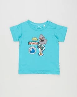 Brand new ❤️ Bonds Baby Short Sleeve Aussie Cotton Crew Tee - Babies 🌞 Summer Fun Teal 🛒