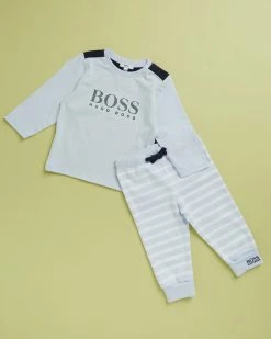 New 🔔 BOSS T-Shirt & Pants Set - Babies Pale Blue 🌟