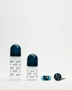 Coupon 😀 BOSS 4-Piece Logo Set - Babies Navy 🧨