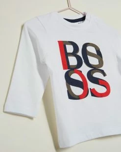 Wholesale ❤️ BOSS Long Sleeve Printed T-Shirt - Babies-Kids White 👏 -Baby Online store http3A2F2Fstatic.theiconic.com .au2Fp2Fboss 9155 4708531 3