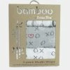 Wholesale 😀 Bubba Blue Muslin Wraps 3-Pack Silver Mist 🔔