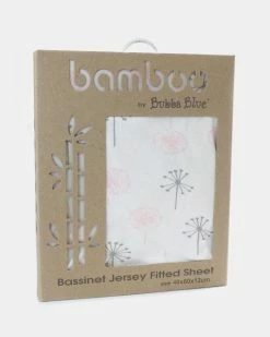 Budget 👍 Bubba Blue Jersey Bassinet Fitted Sheet Pink Bloom ✨