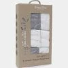 Hot Sale ❤️ Bubba Blue Bamboo Face Washers - 3-Pack Ash Grey & White 🔔