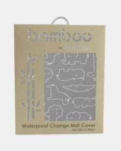 Best deal 🌟 Bubba Blue Bamboo Change Mat Cover Ash Grey & White 😀