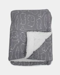 Discount 🔔 Bubba Blue Bamboo Reversible Cuddle Blanket Ash Grey & White 🔥