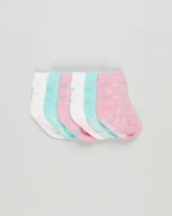 Cheap 💯 Calvin Klein Girls Infant 🧦 Socks - Babies - 6-Pack AS2 Multi Logo 🔔