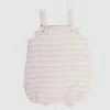 Coupon 💯 Chuchka Linen Striped Onesie White ❤️