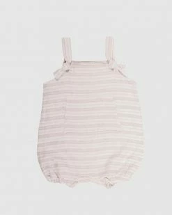 Coupon 💯 Chuchka Linen Striped Onesie White ❤️