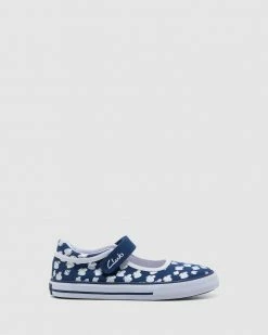 Coupon 🎁 Clarks Lizzie Navy/White Butterfly 😉