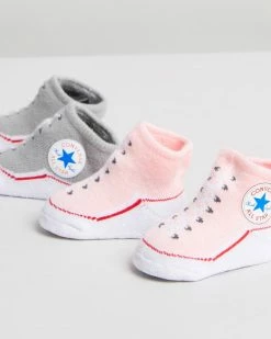 Cheap 👍 Converse 2-Pack Chuck Booties - Babies A8J Pink & Grey 🌟 -Baby Online store http3A2F2Fstatic.theiconic.com .au2Fp2Fconverse 3951 500519 4
