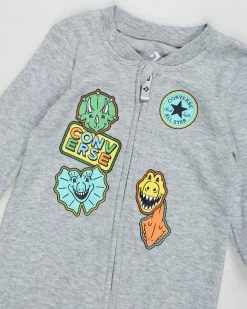 Promo 🤩 Converse Faux Patches Coverall - Babies Dark Grey Heather ✔️ -Baby Online store http3A2F2Fstatic.theiconic.com .au2Fp2Fconverse 4204 4762331 3