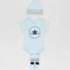 Cheapest 🤩 Converse Classic 3-Piece Infant Hat, Bodysuit & Bootie Set - Babies Pacific Blue Coast 🎉